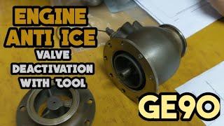 Engine anti ice valve deactivation with tool GE90 #aircraftmechanic #aviationmaintenance #ge90