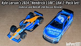 Kyle Larson’s 2024 “Hendrick 1100” 1/64 2-Pack Set! (IndyCar and NASCAR 1/64 Diecast Review)