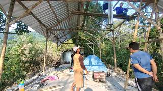 Pembangunan Paseban Sekar Kinasih❤️ di lereng Gunung penanggungan. (5)