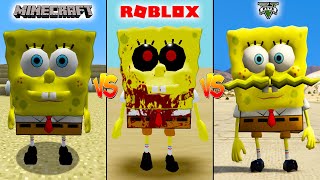 MINECRAFT SPONGEBOB VS ROBLOX SPONGEBOB VS GTA 5 SPONGEBOB - WHICH IS BETTER?