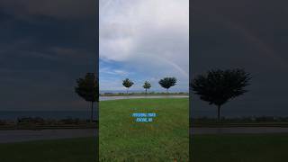 Full Rainbow 🌈 Over Lake Michigan #rainbow #lakemichigan