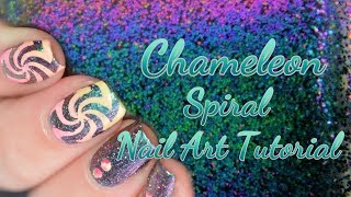 Chameleon Gradient Swirl Nail Art Tutorial