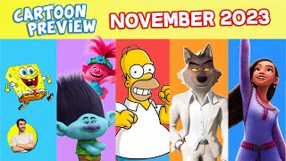 Every CARTOON MOVIE & SERIES in NOVEMBER 2023 (Trolls 3, SpongeBob, Wish, Treehouse of Horror)