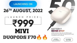 🔥 Launching New MIVI duopods f70 with Amazing features 🔥 #airpods #unboxing_airpods #mivi #newLaunch