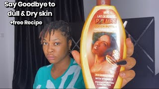 Lait De Beauté Palmes Cocoa Butter | How To Achieve A Neat Caramel / Hot Chocolate Shade. #dryskin