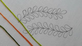 Leaf designs with hand embroidery// Leaf embroidery// Hand Embroidery Designs