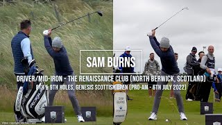 Sam Burns Golf Swing Driver & Mid-Iron (FO), Genesis Scottish Open (North Berwick, UK) July 2022