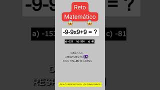 ¡Reto Matemático! ¡Solo para Genios! ¿Cuál es la respuesta correcta? No.125 #shorts