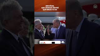 Erdoğan, G20 Liderler Zirvesi için özel uçak "CAN" ile Brezilya'ya geldi #shorts