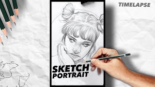 Sketching a Portrait | #shorts Timelapse