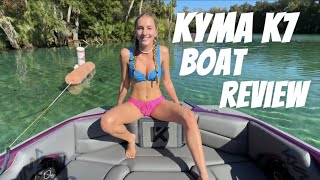 Kyma K7 wake surfing jet boat review @KYMABoats