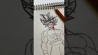 goku ultra instinct drawing ☠️ ||  draganboll drawing || animedrawing #anime #shorts #art #sketch