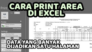 Cara Print Area di Microsoft Excel