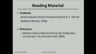 Berkeley Electrical Engineering 130 Integrated Circuit Devices  Lecture 1