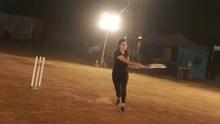 Katrina Kaif plays cricket at Bharat film set