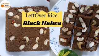 Leftover Rice Halwa || Black Halwa ||Rice Halwa || Nisha's Orange Kitchen