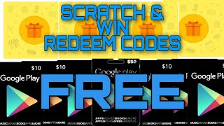 Scratch and win free unlimited Google Play Redeem codes #earn #easy #bgmi #freefire