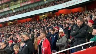 Southampton fans at the Emirates before 3-0 loss against Arsenal #premierleague #southampton #shorts