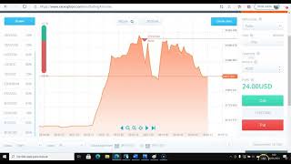 Trading Operación y profit criptomonedas  Bitcoin 24 dolares en 1 Minuto