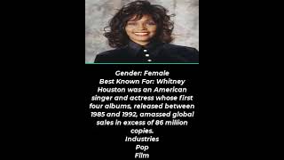 Fast facts about Whitney Houston