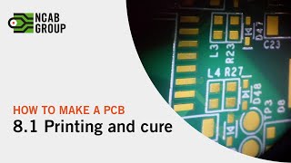 Legend printing and cure | How to make a PCB step 8.1