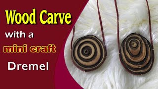 فن النحت علي خشب الأشجار بستخدام الميني كرافت/wood carve with a mini craft(Dremel)/ فكره من الخشب