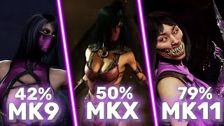 Mileena MK9 vs MKX vs MK11 | Mileena Combos