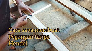 cara tukang kayu membuat tarikan tanpa hendel ❗pintu/laci