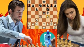 Genius Magnus Carlsen vs Anna Cramling 39