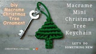 Mini Macrame Christmas Tree | Diy Macrame Christmas Tree Ornament keychain