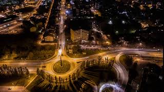 Italy, Pesaro 2017 - Night City Timelapse with drone DJI Phantom  3 PRO 1080p 25FPS