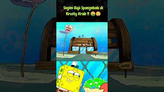 Spongebob || Auto kaya kerja di krusty krab 🤑🤑🤑 #faktaunik #viral #cartoon #spongebob #shorts