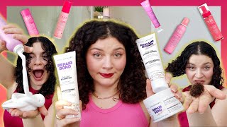 TESTING NEW AFFORDABLE CURLY HAIR CARE FROM MARC ANTHONY & CAKE BEAUTY (watch this before you buy)