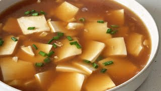 Just 10 Minutes to a Delicious Tofu Soup | Oyster Sauce Tofu Soup