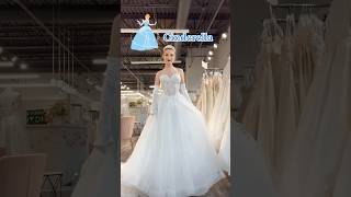 wedding dresses inspired by Disney Princesses part 1👑 #weddingdress #disneyprincess