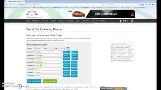 Using the Meeting Planner in timeanddate.com