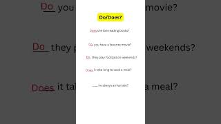Do or Does Quiz | Use of do does What's the difference? | Present Simple Practice Exercise #shorts