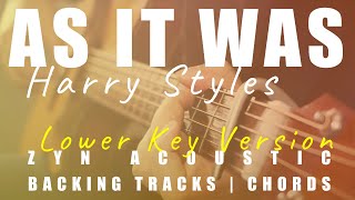 AS IT WAS (Lower Key Ver.) - Harry Styles | Acoustic Karaoke | Chords