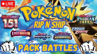 LIVE Pokemon RIP N SHIP! PACK BATTLES!