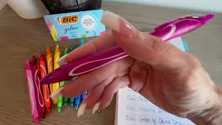 Demonstration & Review of Bic Gelocity Quick Dry Pens