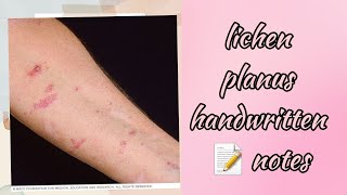 lichen planus in hindi | lichen planus handwritten notes | quick revision | TARANG ACADEMY