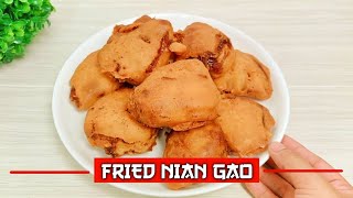 Resep kue keranjang / nian gao goreng crispy with Cheddar Cheese