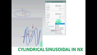 How to draw cylindrical sinusoidal curve with the help of law curve in NX