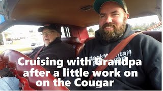 Working on my 1980 Cougar and cruising with the old man.