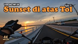 Ep. 7 Sunset dari Atas Tol, Indah bangetttt Touring BEKASI-BALI Yamaha MT25