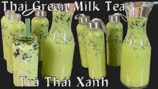 Công Thức Pha Trà Sữa Thái Xanh Rau Câu Chuẫn Vị Để Kinh Doanh Rất Ngon -  DIY Thai Green Milk Tea