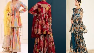 garara dress design // printed dress designs // new dress designs