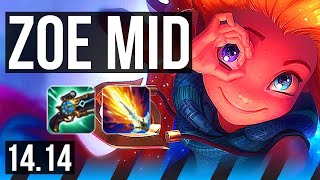 ZOE vs EZREAL (MID) | Legendary, 800+ games, 10/3/7 | VN Master | 14.14