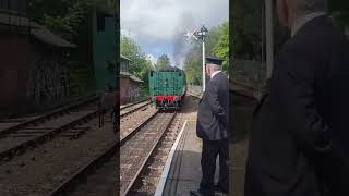 Battle of Britain Class 92 Sqaudron at the NVR Peterborough. Setting back to rejoin her coaches.