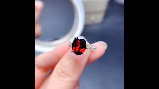 Oval Cut, 100% Natural Garnet Ring, Wedding/Engagement/Any Occasion, January Birthstone, Only $96.75